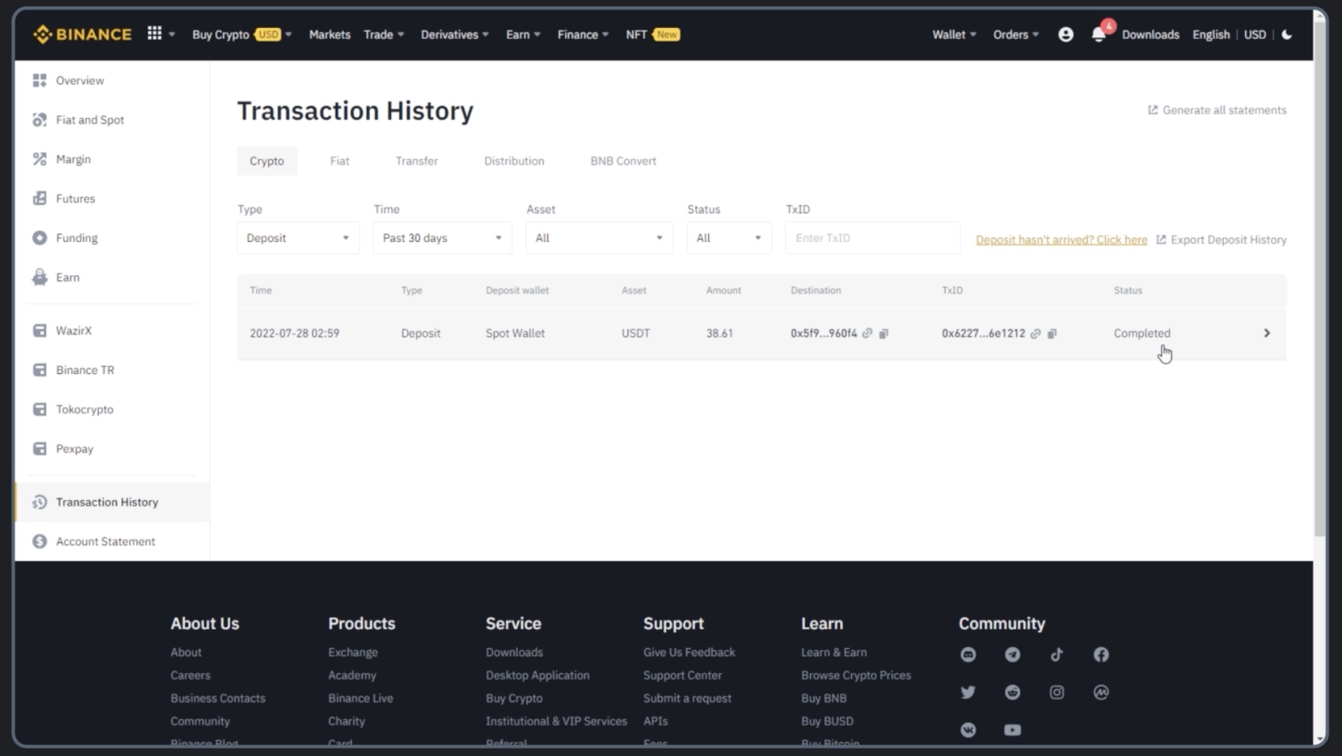 Withdraw USDT with Olymptrade